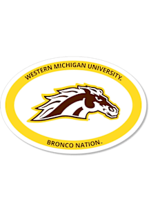Western Michigan Broncos Brown Bronco Euro Magnet