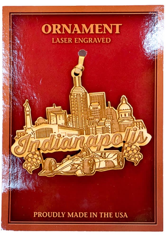 Indianapolis Collage Wooden Ornament