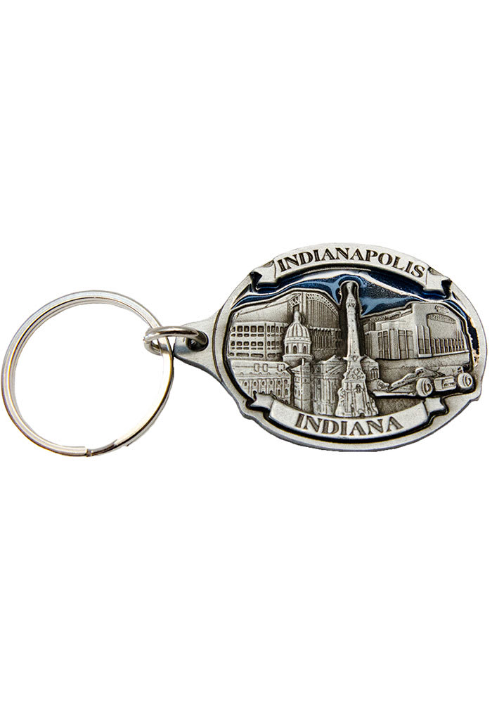 Indianapolis Pewter Collage Keychain