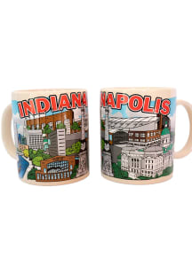Indianapolis Blue Collage Line Mug