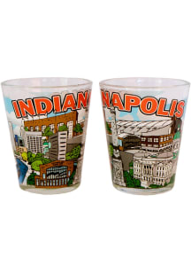 Indianapolis Blue Collage Line Shot Glass
