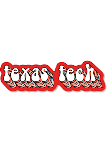Texas Tech Red Raiders 2" Bubble Text Dizzler Stickers - Red
