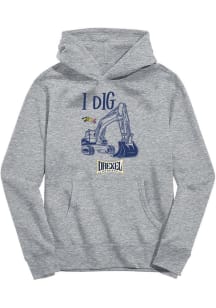 Youth Drexel Dragons Grey Vive La Fete Excavator Long Sleeve Hooded Sweatshirt