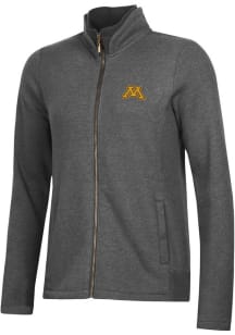 Womens Minnesota Golden Gophers Charcoal Gear for Sports Relaxed Luxe Long Sleeve Full Zip Jacket