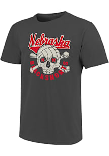 Nebraska Cornhuskers Dark Grey Blackshorts Volleyball Short Sleeve T Shirt