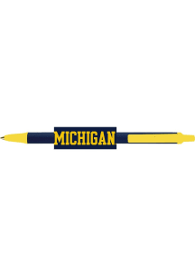 Navy Blue Michigan Wolverines Bic Click Stick Pen Set