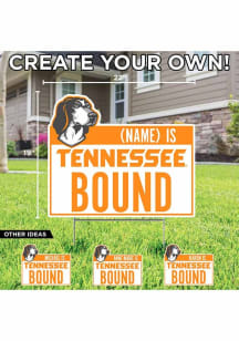 Tennessee Volunteers Personalized School Bound Yard Sign - White