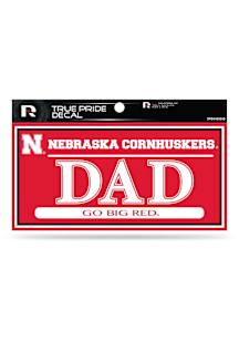 Nebraska Cornhuskers True Pride Dad Auto Decal - Red