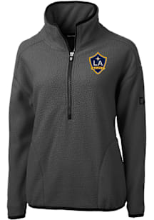 Cutter and Buck LA Galaxy Womens Graphite Cascade Sherpa Qtr Zip