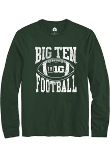 Mens Big Ten Green Rally Football Arch Tee