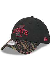 New Era Iowa State Cyclones Mens Black DL Tiger Stripe 39THIRTY Flex Hat