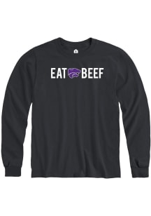 Mens K-State Wildcats Black Rally Eat Beef Tee