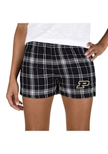 Womens Purdue Boilermakers Ash Concepts Sport Ultimate Flannel Shorts
