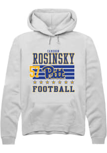 Cameron Rosinsky Rally Mens White Pitt Panthers NIL Striped Player Hood