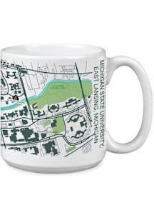 White Michigan State Spartans 20oz Campus Map Ceramic Mug