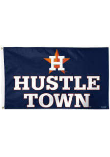 Houston Astros Slogan Silk Screen Grommet Flag - Navy Blue