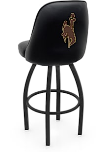 Wyoming Cowboys Padded Swivel Pub Stool - Black