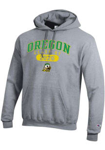 Mens Oregon Ducks Grey Champion Class of 2026 Powerblend Hooded Sweatshirt