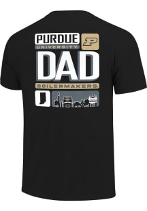 Purdue Boilermakers Tiles Dad Short Sleeve T Shirt - Black