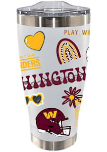 Washington Commanders Loco 20oz Tumbler Stainless Steel Tumbler - White