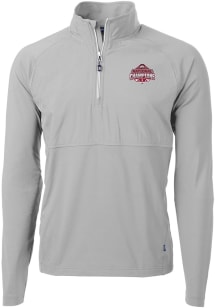 Mens Ohio State Buckeyes Grey Cutter and Buck 2024 Football National Champion Adapt Eco Hybrid Q..