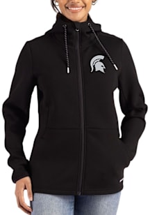 Cutter and Buck Michigan State Spartans Womens Black Epic Comfort Full Zip Light Weight Jacket