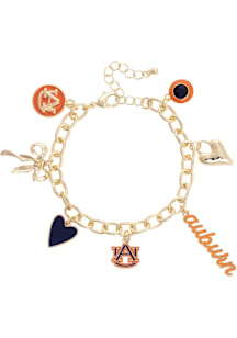 Auburn Tigers Enamel Icons Charm Womens Bracelet