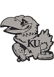 Kansas Jayhawks Chrome Car Emblem - Silver