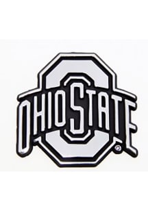 Grey Ohio State Buckeyes Chrome Design Car Emblem