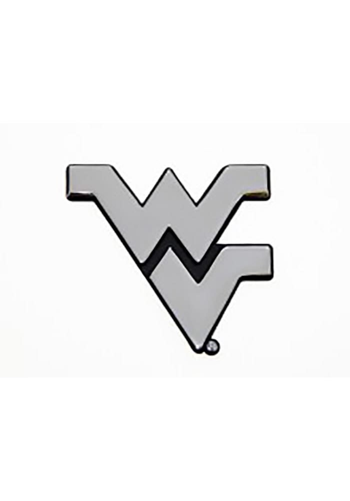 West Virginia Mountaineers Chrome Car Emblem - Grey
