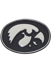 Iowa Hawkeyes Chrome Car Emblem - Silver