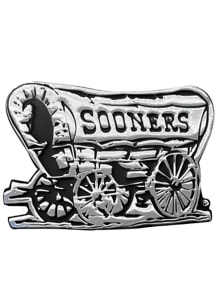 Oklahoma Sooners Metal Car Emblem - Silver