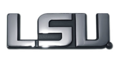 LSU Tigers Chrome Car Emblem - Silver