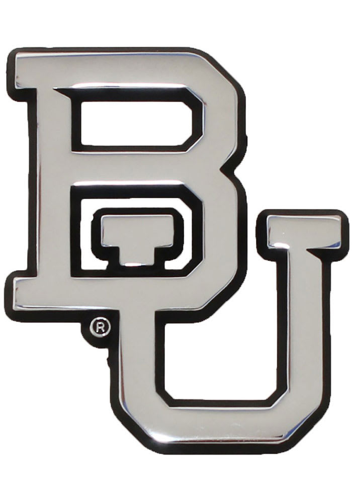 Baylor Bears Chrome Car Emblem - Grey