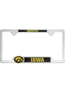 Black Iowa Hawkeyes 3D Metal License Frame