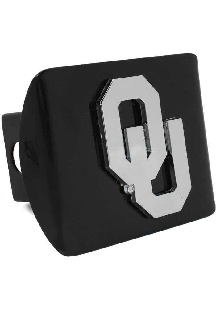 Oklahoma Sooners Black Metal Car Accessory Hitch Cover