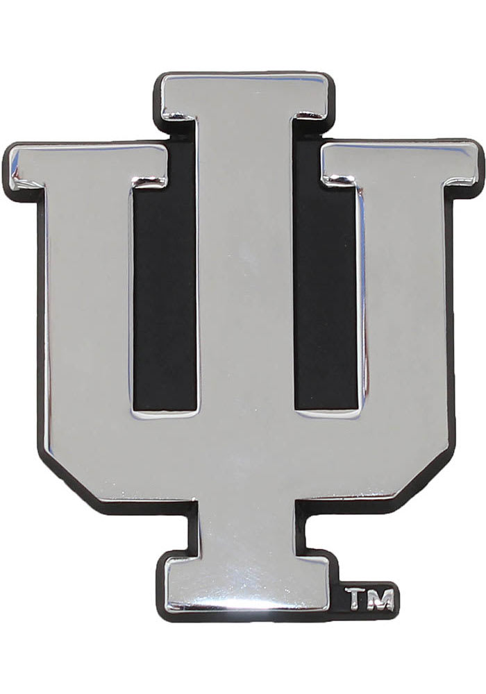 Indiana Hoosiers Chrome Car Emblem - Silver