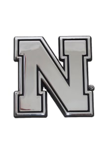 Nebraska Cornhuskers Chrome Car Emblem - Grey