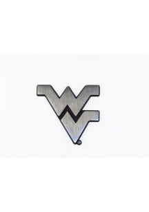 West Virginia Mountaineers Matte Chrome Car Emblem - Grey