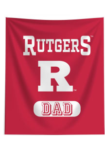 Red Rutgers Scarlet Knights Dad 50x60 Tapestry Blanket