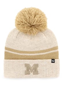 47 Michigan Wolverines Natural Latte Cuff Womens Knit Hat