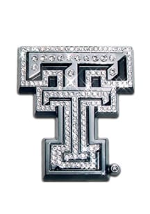 Texas Tech Red Raiders Crystal Car Emblem - Silver