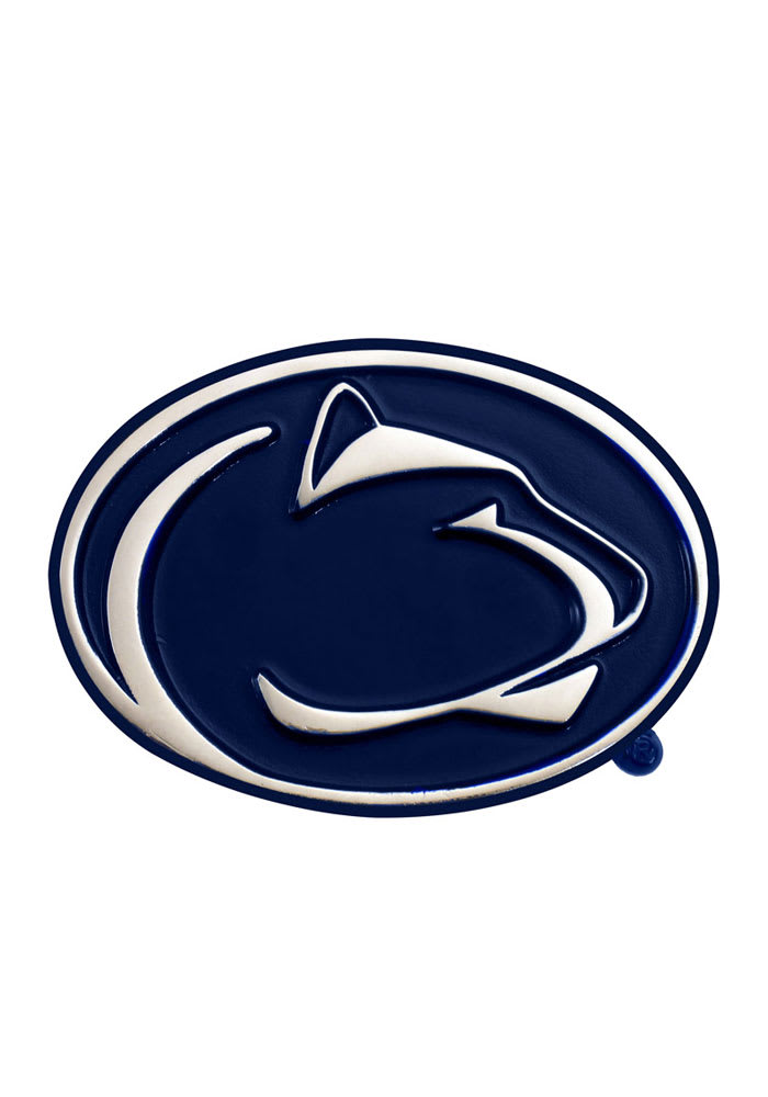 Penn State Nittany Lions Blue Chrome Car Emblem - Grey