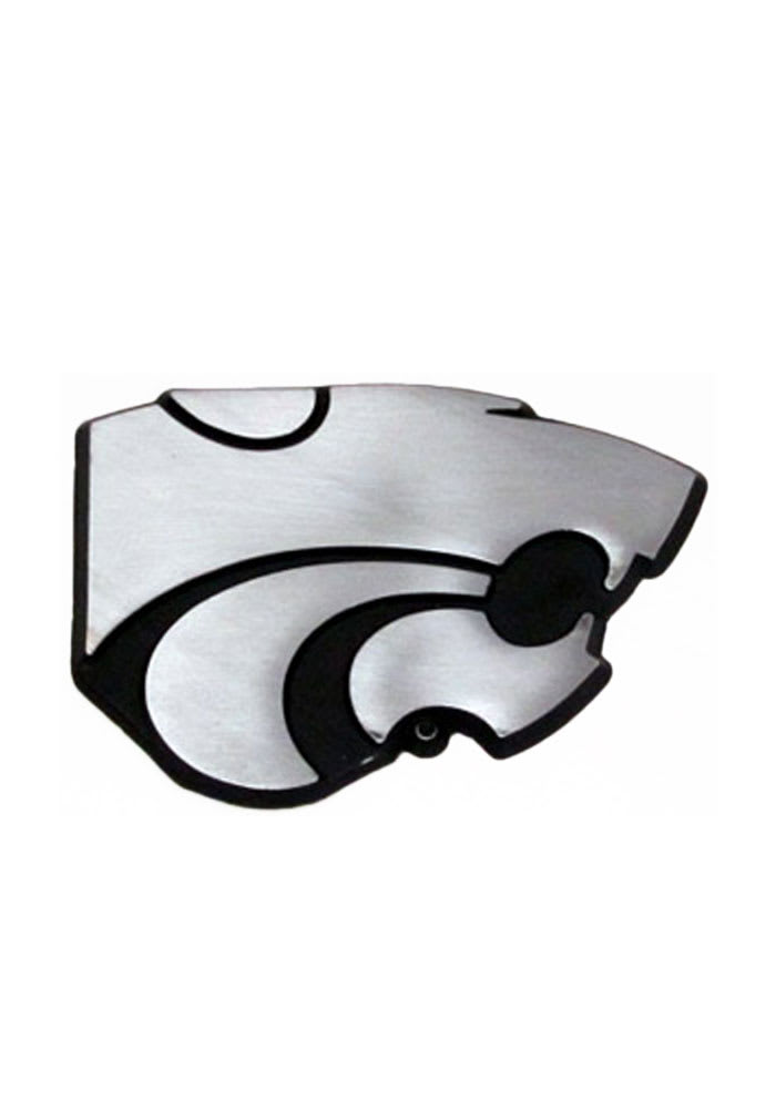K-State Wildcats Stainless Steel Car Emblem - Silver