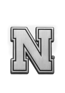 Nebraska Cornhuskers Stainless Steel Car Emblem - Silver