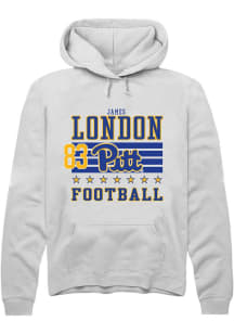 James London Rally Mens White Pitt Panthers NIL Striped Player Hood