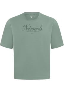 Levelwear Washington Nationals Green Signature Knit Ethereal Short Sleeve Fashion T Shirt