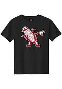 Summit Sportswear Nebraska Cornhuskers Youth Black Team Corn Logo Short Sleeve T-Shirt