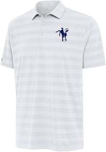 Antigua Indianapolis Colts Mens White Classic Tunnel Short Sleeve Polo