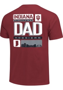 Indiana Hoosiers Tiles Dad Short Sleeve T Shirt - Crimson